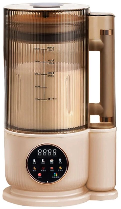 Homezo Blender - Sojamelkmaker - Multifunctionele keukenmachine - 1500 ml - Digitaal bedieningspaneel - Timer - Warme/Koude drank