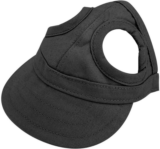 Hondenpet in Maat M - Zwarte Baseball Cap voor Honden, Bescherming Tegen Zon en Stijlvolle Accessoire van Merkloos