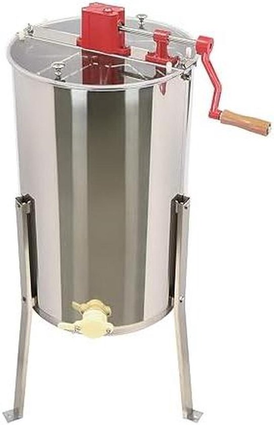 Honing Extractor - Honing Spinner - Bijenteelt Oogst - Handmatige Bediening - 3 Frames - Zilver