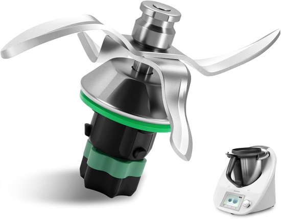 Hoogwaardig roestvrij stalen vervangend mes voor Thermomix TM5 en TM6, ideaal voor fijnmaken, pureren en mixen van ingrediënten, eenvoudig te reinigen keukenaccessoire van Merkloos