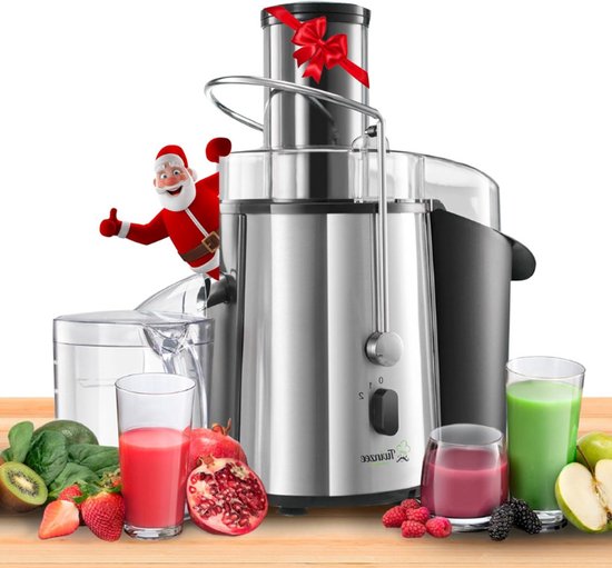 Hoogwaardige Sapcentrifuge Voor Groenten En Fruit - 850W Met 2 Snelheden - Centrifugaal Juicer Voor Sinaasappel En Citrus - Brede Opening 75mm - Antislip Bodem van BOG