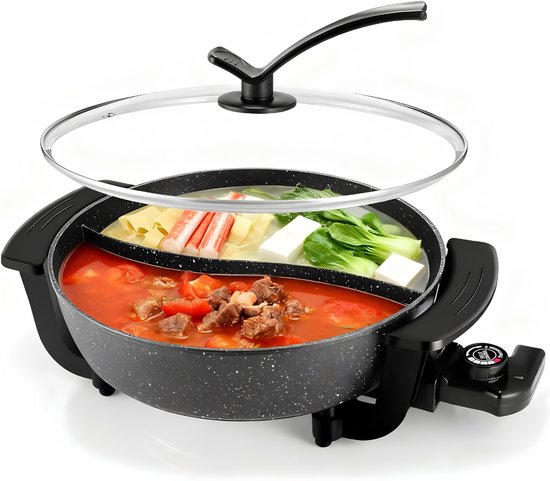 Hotpot - 1200W - Hotpot Pan - Hotpot Electrisch - Zwart - 10cm x 39cm x 31cm