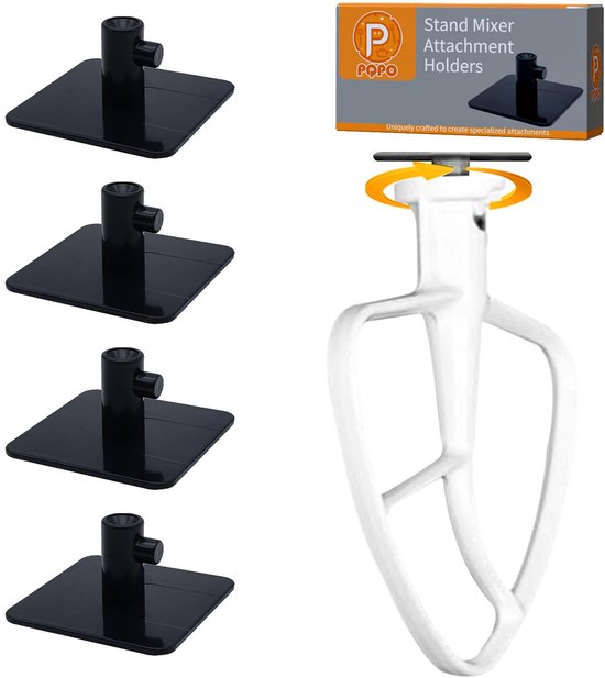 Houder voor Standmixer Accessoires - Universeel Ontwerp - 4 Haken van Merkloos