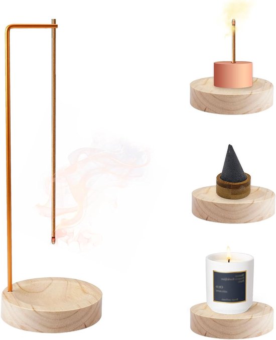 Houten 2-in-1 Wierookhouder voor Ontspanning, Yoga en Kamerdecoratie met Modern Design en Afneembare Functie van Merkloos