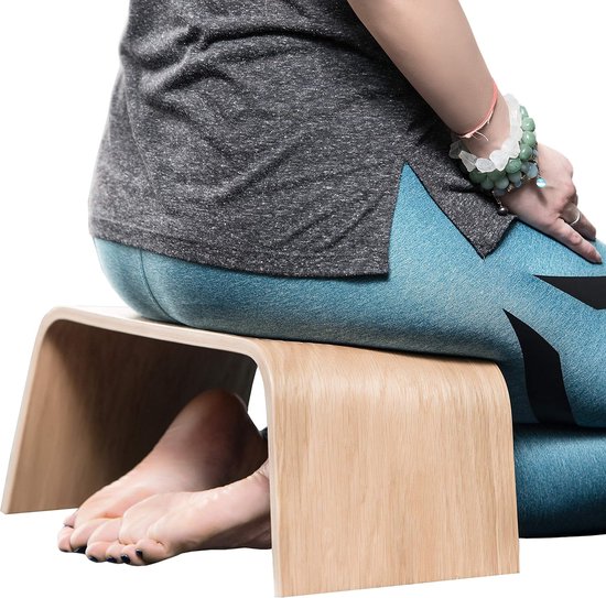 Houten bankje, geschikt voor theeceremonies, yoga, seiza pose, meditatie voor beginners, als gebedsbankje en voor een gezonde rechtopstaande houding - houten bankje van Leewadee