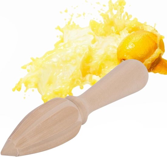 Houten Fruitpers - Citrus Squeezer - Sap Maken - Puntig Ontwerp - 20 x 10 x 3 cm - Houtkleur