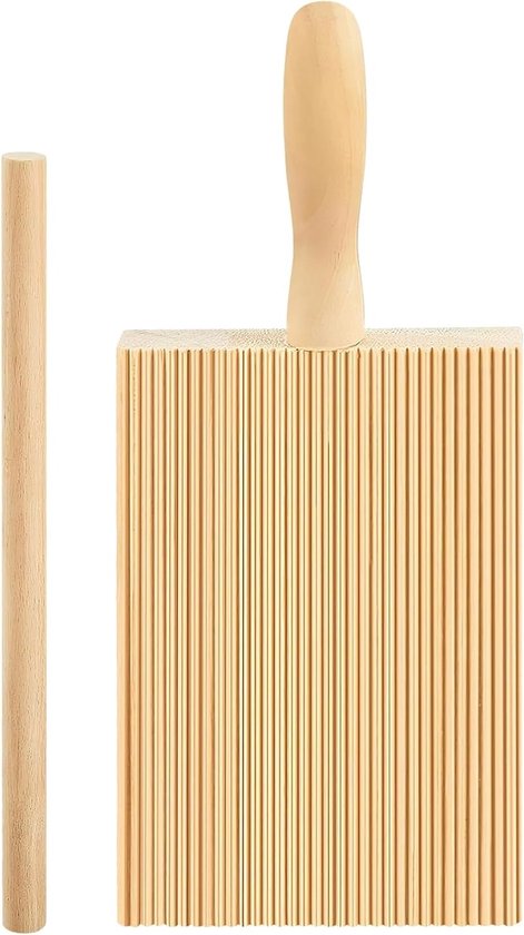 Houten Gnocchi Maker met Sticks en Handvat, Beukenhout, Pasta Accessoires voor Zelfgemaakte Noodles en Macaroni Racks