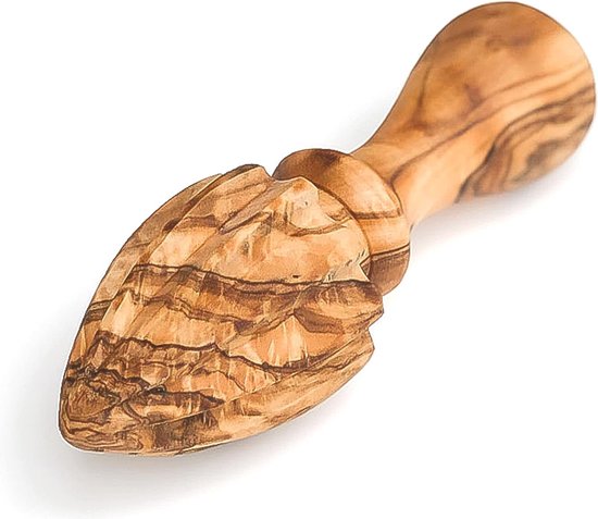 Houten Olijfhout Citroenpers - Traditionele Citruspers 15 cm