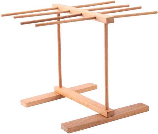 Houten Pasta Droogrek - Opvouwbaar - Noodle Rack - Droogrek - Opknoping - Pasta Rack - Droogrek - Pasta Rack - Geschikt voor alle soorten pasta - Houten model van Pasta Paola