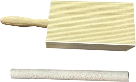 Houten Pastamaker - Deeg Gereedschap - Zelf Pasta Maken - Uniek Handwerk - 25.5cm Lengte - Natuurlijk Hout