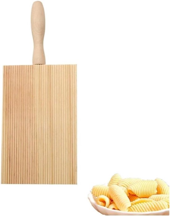 Houten Plank voor Gnocchi en Pasta, Ideaal voor het Maken van Authentieke Thuisgemaakte Pasta, Antikleef Keukenhulpmiddel voor Perfecte Resultaten
