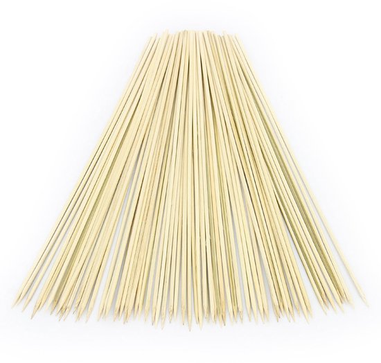 Houten suikerspin stokjes - naturel - 30 cm - 300 stuks