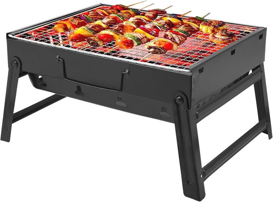 Houtskool Grill Draagbaar Opvouwbaar voor Outdoor, Picknick en Camping - Mini Grill (35x26x20cm)