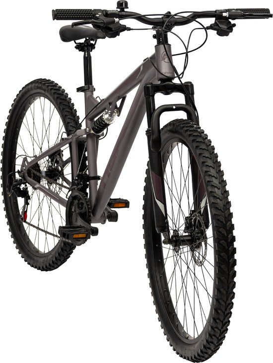 Huffy Marker Volledig geveerde mountainbike 21 versnellingen Shimano 27.5 inch medium - Grijs van Huffy