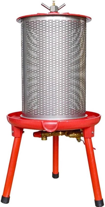 Hydropers Pers - Fruitpers Wijnpers - Sap Maken - Roestvrijstalen Mand - 20 Liter - Zilver