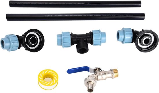 IBC Tank Elbow Adapter voor Gooseneck Afvoeraansluiting, 60mm Inlaat, Perfect voor Seriële Verbindingen en Waterafvoer van Merkloos