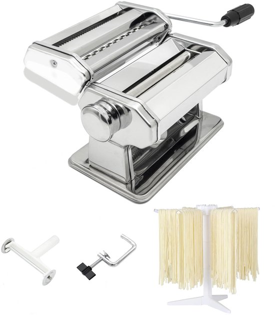 Ibenzoa® Complete set voor het maken van diverse pastasoorten met verstelbare pastamachine van Ibenzoa
