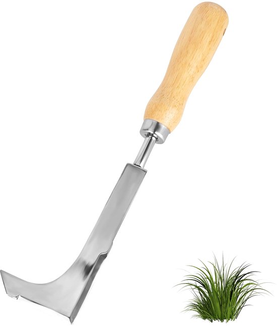 Ibenzoa® Veelzijdige en Onkruidverwijderaar met Houten Handgreep voor Tuinwerkzaamheden van Ibenzoa