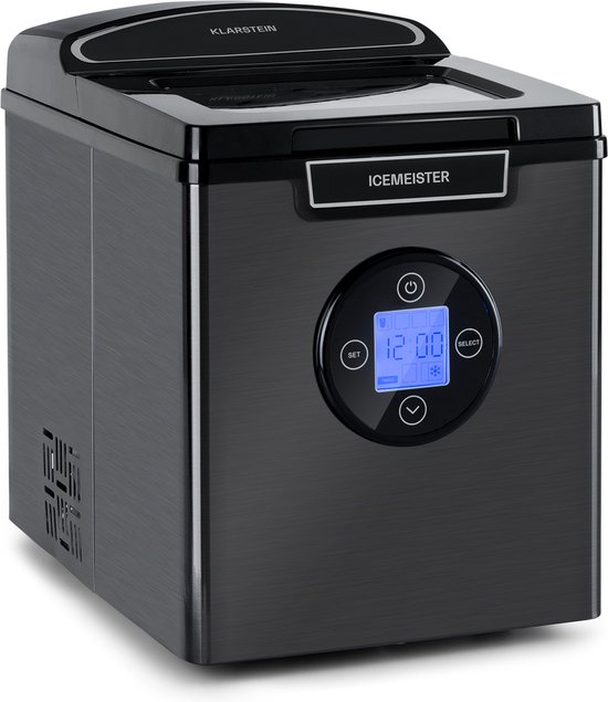 Icemeister 2G ijsblokjesmachine 12kg/24h LC-display roestvrij staal van Merkloos