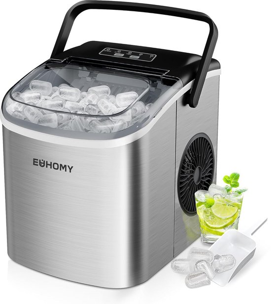 IJblokjesmachine voor Thuis en Keuken - RVS - Snel & Zelfreinigend - 12 kg/24u van Merkloos