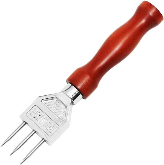 IJs Beitel - Crushed Ice Tool - Bar Keuken Gebruik - 3-Klauw Ontwerp - 19 cm - Zilver Hout