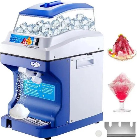 IJs crusher Elektrisch - Ice Crusher Blender - Ijsvergruizer - Ijsmaler - Schaafijsmachine - Slush Maker - Slush Puppy - Slush Machine - 1.5 kg Capaciteit - 120 KG per uur van LLDLUOZQ.
