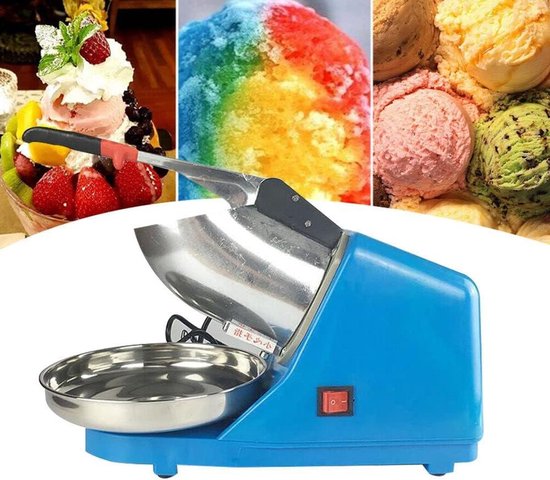 IJs Crusher Elektrisch - IJsmachine Sneeuw - Cocktails Maken - Instelbare Dikte - 65 kg Per Uur - Roestvrij Staal