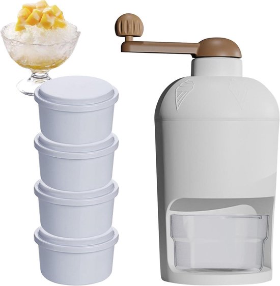 Ijs Maalmachine - Crushed Ice Machine - Slushies Maken - Huishoudelijke Keuken Tool - 1 Stuks - Wit