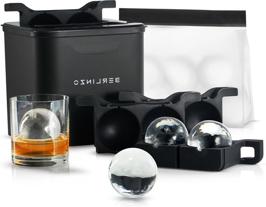 Ijsbal Maker - IJsvorm Ballen - Cocktails Koelen - Kristalhelder IJs - 61 cm - Zwart