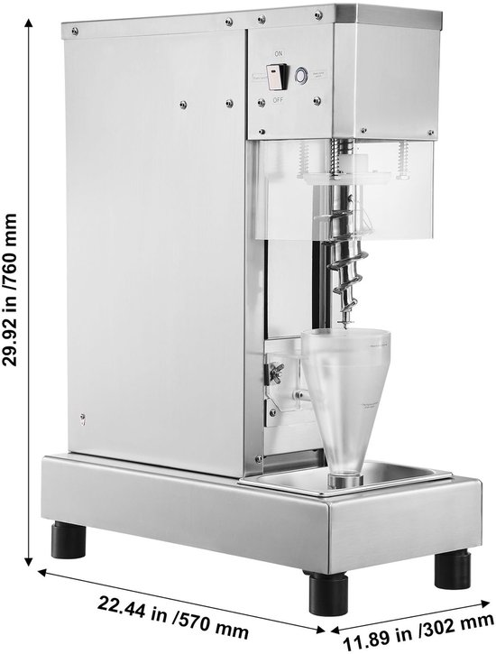 IJsblender – Milkshakemixer – Smoothiemaker – IJsjesmaker – Frozen Yogurt Mixer – Roestvrij Staal 304 – 750W Motor – 2 x 5 Liter Mengbekers van Merkloos