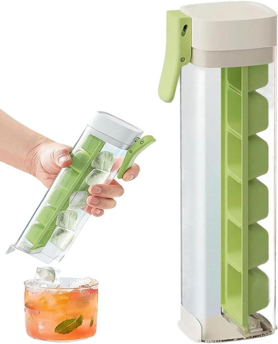 IJsblokjes Maker - Vriesvorm Blokken - Drankjes Koelen - Eenvoudige Ontgrendeling - Zes Blokjes - Groen