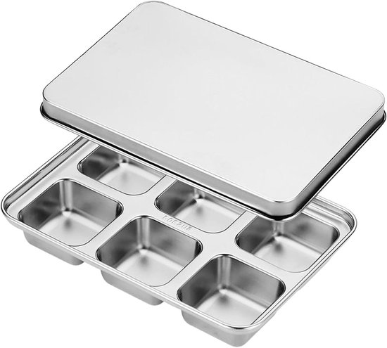 Ijsblokjes Mal - Drankkoeler - Dranken Koelen - Roestvrij Staal - 20x15x6 cm - Zilver