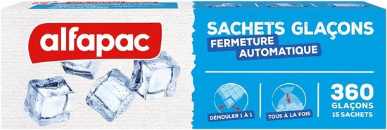 IJsblokjes Zakjes - Easy Release - Drankjes Koelen - Automatische Sluiting - 15 Stuks - Transparant van Merkloos