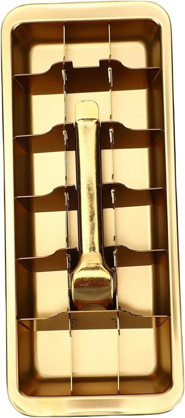 Ijsblokjeshouder - Ijsvorm machine - Cocktails maken - 18 Kubus Houders - 29x13x5 cm - Zilver