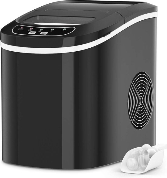 IJsblokjesmachine - 12 kg ijs per 24 uur, 2 ijsblokjesmaten, 2,2L reservoir, snel ijs maken in 6-13 minuten van Merkloos
