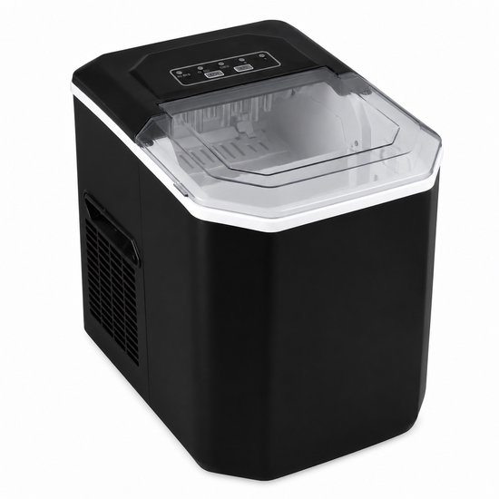 IJsblokjesmachine - 12KG/24U - Compacte Ice Maker - 1,3L Waterreservoir - Kleine & Grote IJsblokjes - Zwart