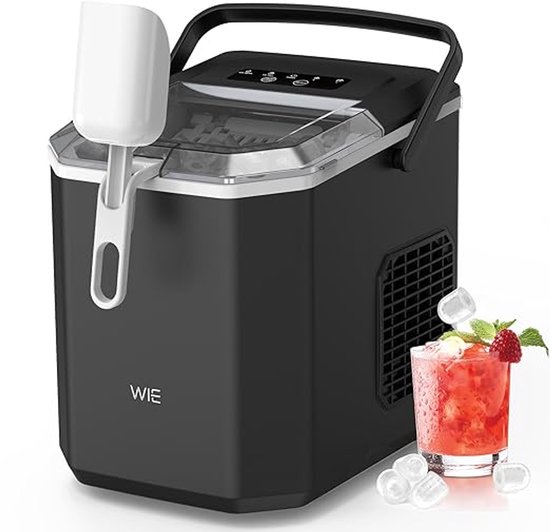 IJsblokjesmachine 1,3L – 9 Ijsblokjes in 6 Min – Zelfreinigend – Stil 42dB – Thuis & Kantoor van Merkloos