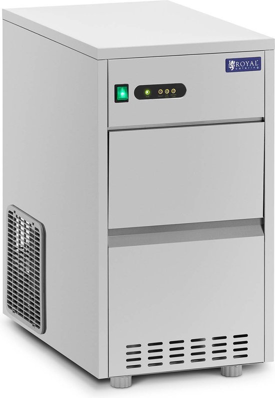IJsblokjesmachine - 20kg/24u - 5 kg capaciteit - 165 W - RVS - Royal Catering