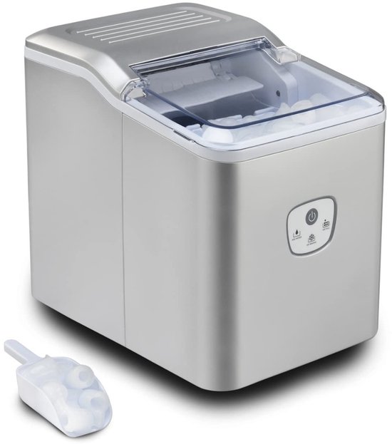 IJsblokjesmachine - 9 IJsblokjes in 7-9 Min - Zeer Stil – IJsblokjesmaker - 12kg/24u Compact met Waterreservoir van Merkloos