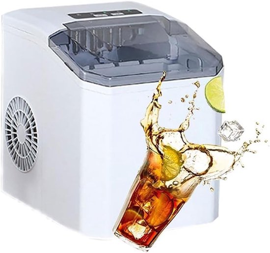 IJsblokjesmachine Aanrecht - Draagbare IJsmaker - Snelle IJsproductie - Compact Ontwerp - 29x28x22 cm - Zilver