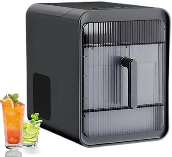 IJsblokjesmachine Aanrecht - IJsmachine Keuken - Drankjes Koelen - Zelfreinigende Functie - 15 liter tank - Zwart