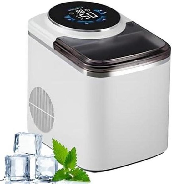 IJsblokjesmachine Aanrecht - IJsmaker Bar - Drankjes Koelen - Snelle Ijsproductie - 16 kg per dag - Zwart