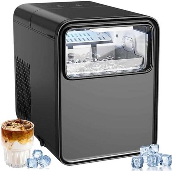 IJsblokjesmachine Aanrecht - IJsmaker Blokjes - Dranken Koelen - Snelle Productie - 12 kg Per Dag - Zilver
