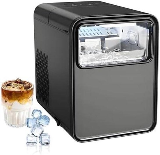 IJsblokjesmachine Aanrecht - IJsmaker Tafelmodel - Snelle Ijsbereiding - Zelfreinigende Functie - 12 kg per dag - Zilver