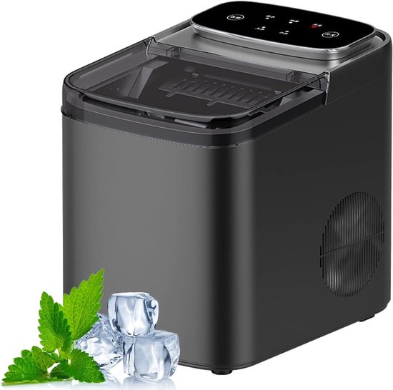 IJsblokjesmachine Aanrecht - Pelletijsmachine - Snelle Drankjes - Zelfreinigend - Compact Formaat - Grijs