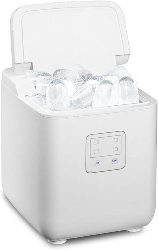 IJsblokjesmachine - Automatische ijsmaker - Drankjes Koelen - Zelfreinigend Snel - 15 kg per dag - Zilver