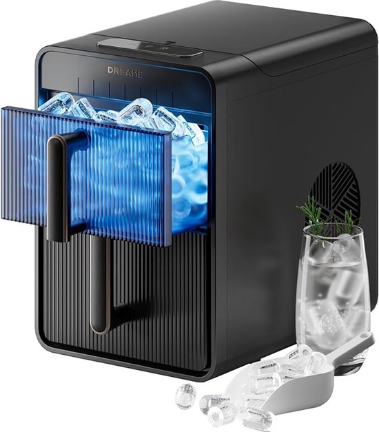 IJsblokjesmachine Bullet – IJs in 6 Minuten – 2 Formaten – Digitaal Display – Zelfreinigend van Nuvance