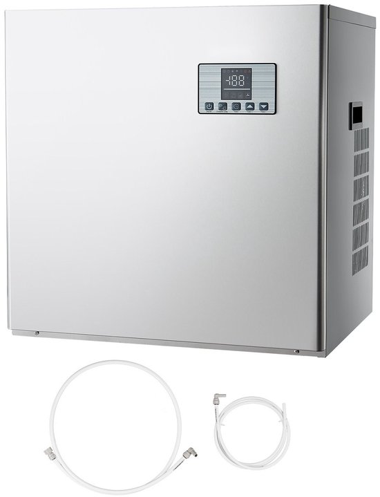 IJsblokjesmachine - Commercieel Horeca - 250 kg/dag Capaciteit - RVS Behuizing - Intelligent Bedieningspaneel - Zelfreinigend - Instelbare IJsdikte - Alleen Hoofdeenheid van Merkloos