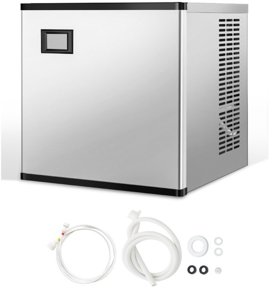 IJsblokjesmachine - Commerciële IJsmachine Opzetkop (Alleen Kop) - Capaciteit 227 kg/dag - RVS Behuizing - Slim Bedieningspaneel - Eénknops Reiniging van Merkloos