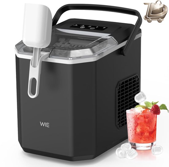 IJsblokjesmachine Compact 1,3 Liter Zelfreinigend Stil in Gebruik Snelle IJsproductie Voor Keuken, Kantoor, Bar & Feest van Tristar
